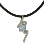 Liliana's Aquamarine and Pave Diamond Necklace