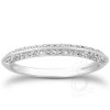 Knife Edge Pave Wedding Ring
