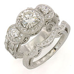 Customantiquestylediamondengagement