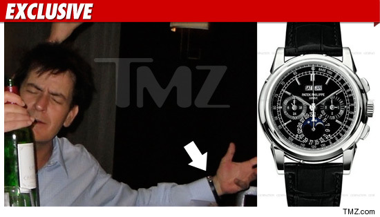 Charlie Sheen watch collection.