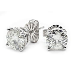 Save 60% on round moissanite wire basket stud earrings